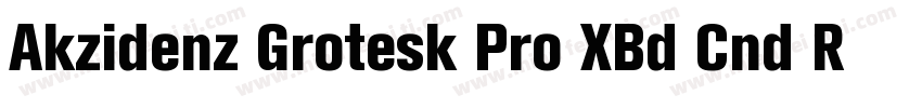 Akzidenz Grotesk Pro XBd Cnd Regul字体转换